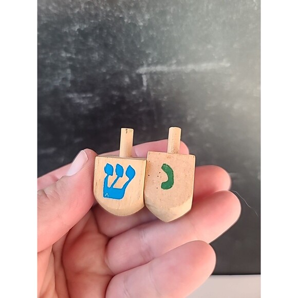 Wooden Dreidels USED - Picture 4 of 10